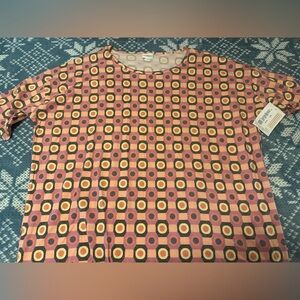 NWT Lularoe Irma Geometric Patterned Top